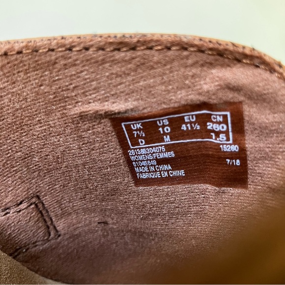 Clarks | Annadel Holly Dark Tan Leather Buckle Wedge Sandal - Picture 6 of 7